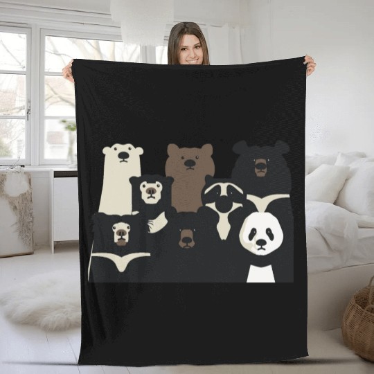 Bears of the world Fleece Blankets