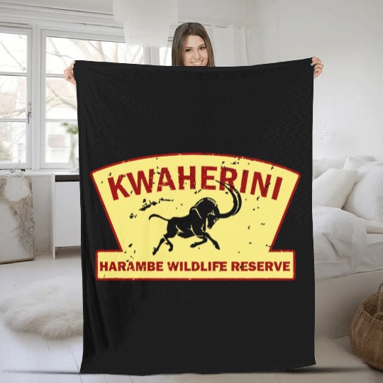 Kwaherini Harambe Wildlife Reserve Fleece Blankets