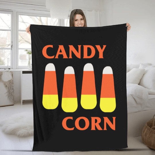Candy Corn Punk Fleece Blankets