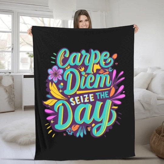 Carpe diem Fleece Blankets