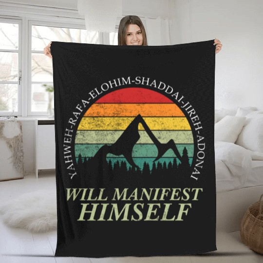 Yahweh - Will Manifest Himself Worshiper Inspiring Fleece Blankets