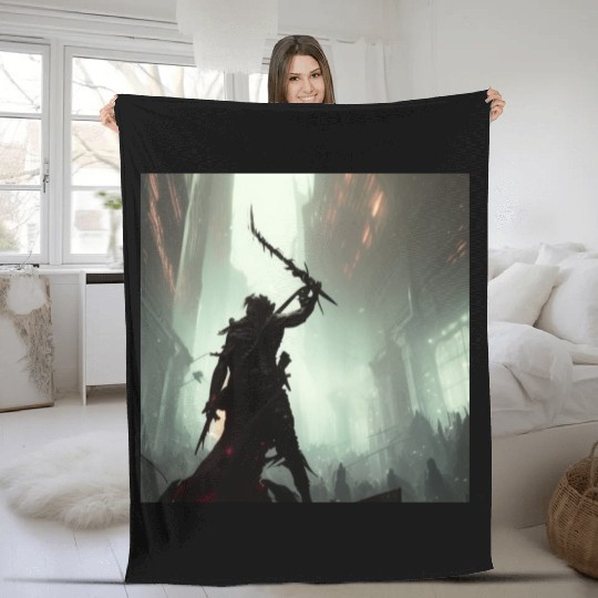 Lone Angel Fleece Blankets