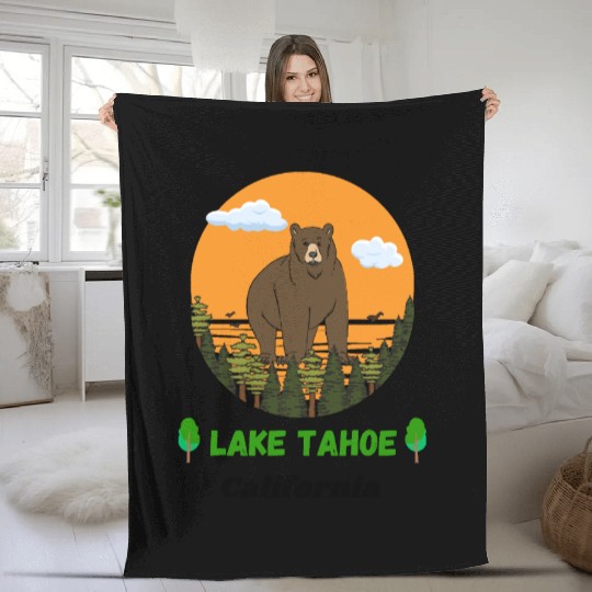 Lake Tahoe California Fleece Blankets