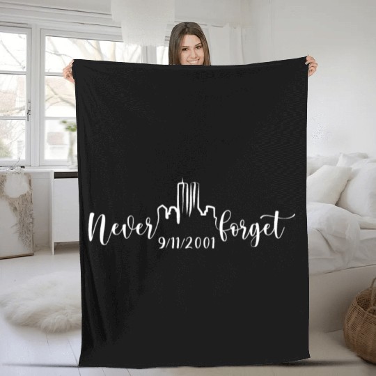 Never Forget 9 11 2001 Memory America Fleece Blankets