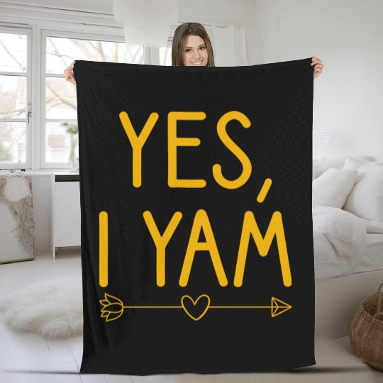 She s My Sweet Potato Yes I Yam Couple s Matching Fleece Blankets