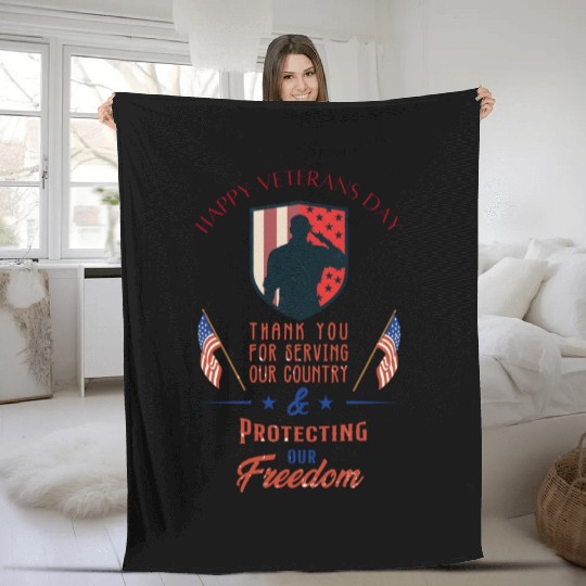 Veterans Day Fleece Blankets
