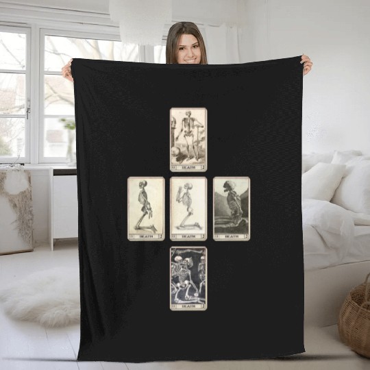 Death Card Fleece Blankets