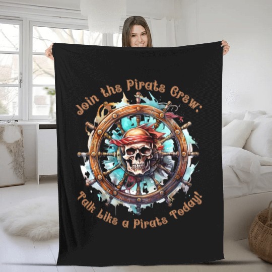 Join the Pirate Crew Fleece Blankets