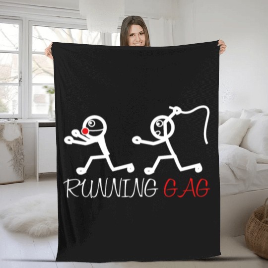 BDSM Running GAG Fleece Blankets