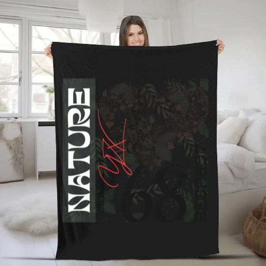 Heart, respect nature Fleece Blankets