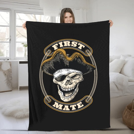 First Mate Pirates Buccaneers Fleece Blankets