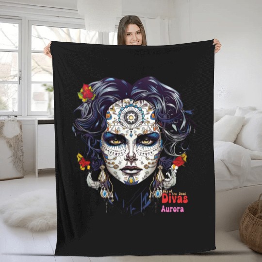 Day of the Dead Divas - Aurora Fleece Blankets