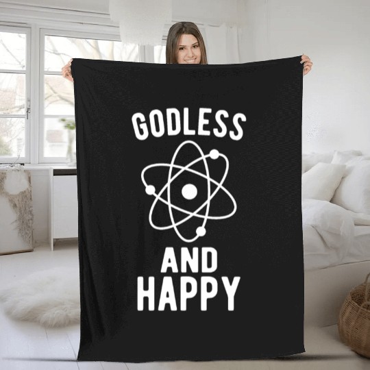 Atheist Atheism Anti Religion Securalism God Sucks Fleece Blankets