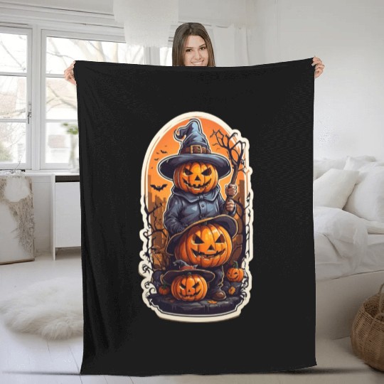 Halloween Pumpkins 14 Fleece Blankets