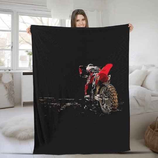 Motocross Fleece Blankets