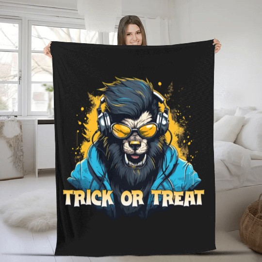 Halloween werewolf Fleece Blankets