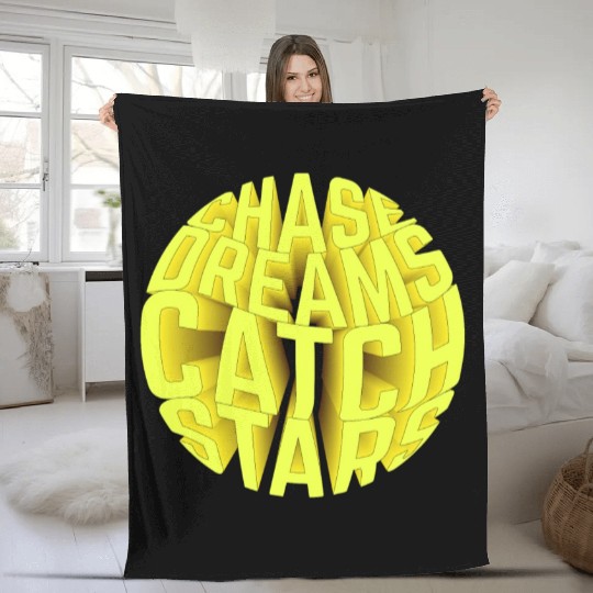Circle typography Fleece Blankets