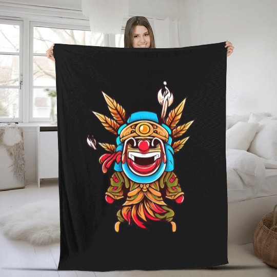 Indigenous Elegance from Afar Fleece Blankets