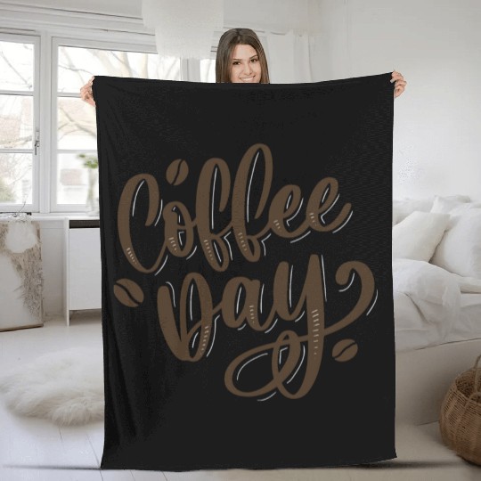 Coffee day Fleece Blankets