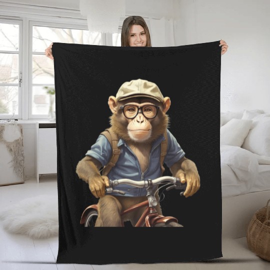 monkey animal Fleece Blankets