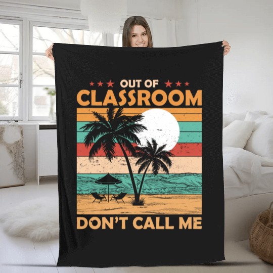 Teacher Retirement Out Of Classroom Retired Fleece Blankets