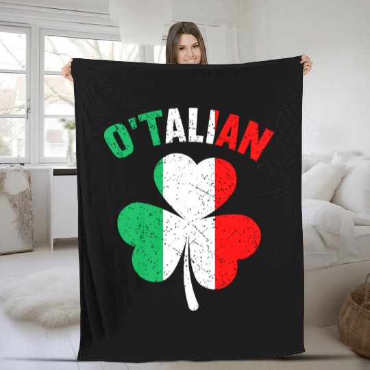 Italian Irish Relationship St Patrick's Dayethnici Fleece Blankets