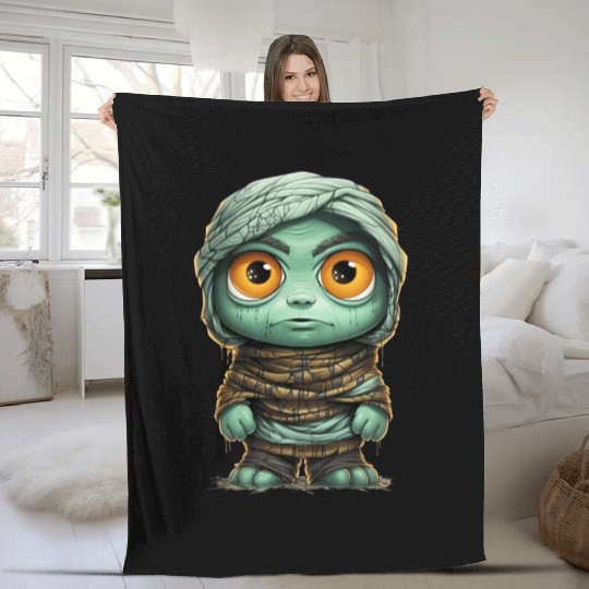 Halloween Spooky Cartoon Mummy Fleece Blankets
