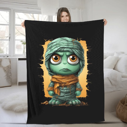 Halloween Spooky Cartoon Mummy Fleece Blankets