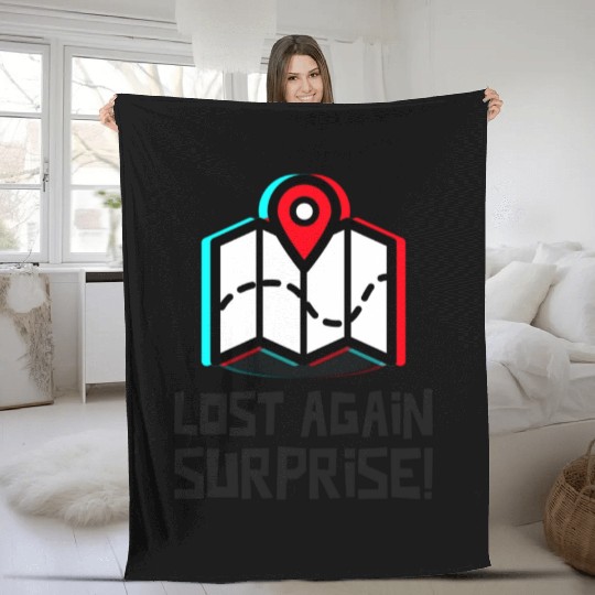 Lost again surprise Fleece Blankets