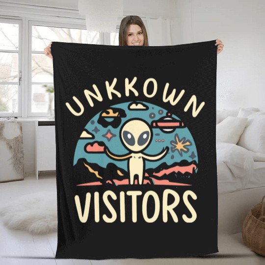 unknown visitors Fleece Blankets