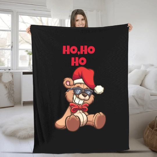 Christmas Teddy Bear Fleece Blankets