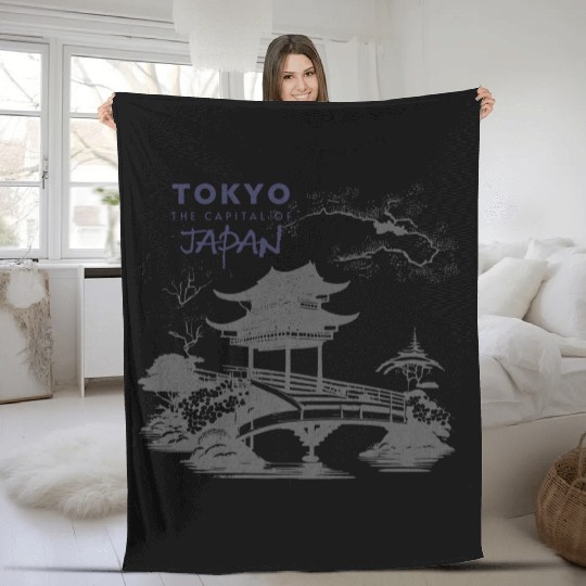 Tokyo - Japan Fleece Blankets, Japan Gift, Japan Fleece Blankets, Ja