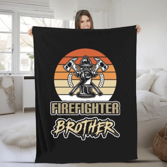 FIREFIGHTER BROTHER Fleece Blankets