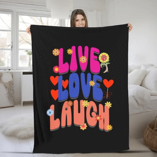 LIVE LOVE LAUGH Fleece Blankets