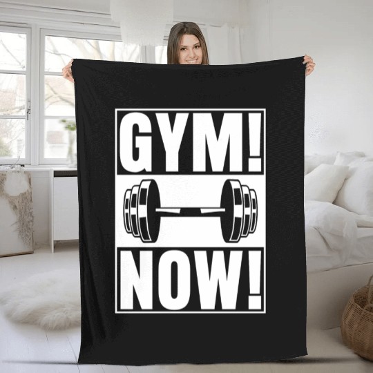 Fitness Gym Bodybuilder Strongman Fleece Blankets