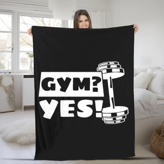 Gym Strongman Fitness Bodybuilder Fleece Blankets