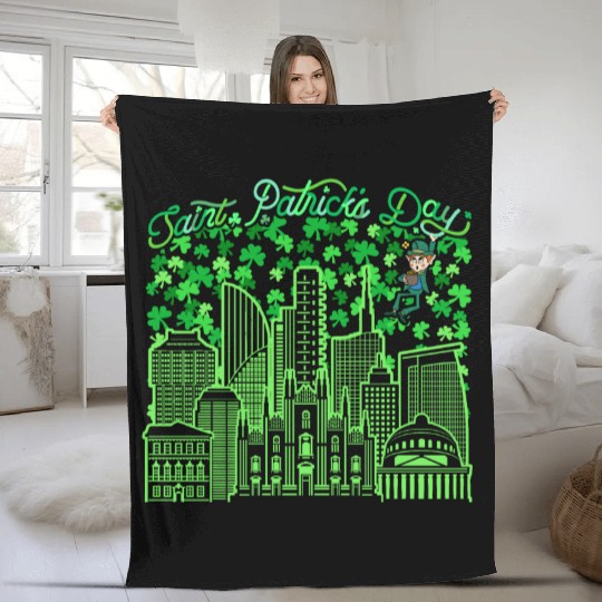 Saint Patrick's Day Milan Italy Fleece Blankets