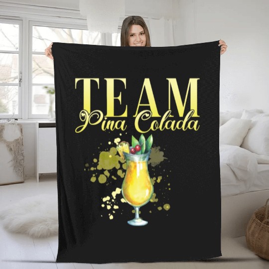 Team Pina Colada Cocktail Bartender Fleece Blankets