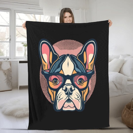 FRENCH BULLDOG DOG LOVERS Fleece Blankets