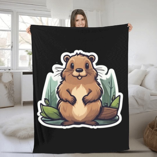 Eager Beavers Fleece Blankets