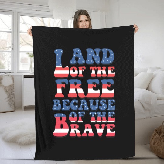Land of the free Fleece Blankets