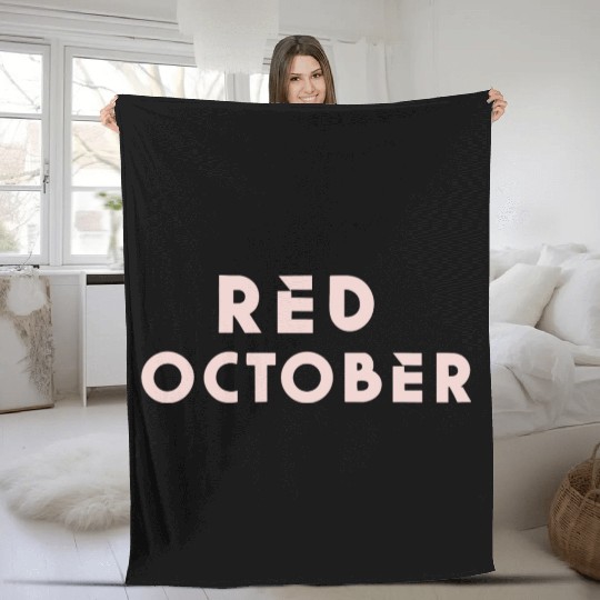 Red october phillies Fleece Blankets