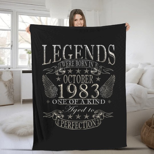 october 1983 Anniversary october 1983 october Fleece Blankets