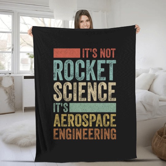 Funny Retro 80´s Rocket Science Aerospace Engineer Fleece Blankets