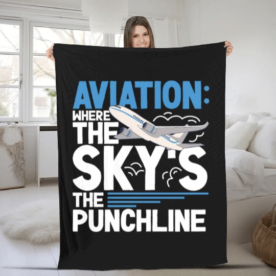 Pilot Aviation Airplane Airline Future Pilots Fleece Blankets