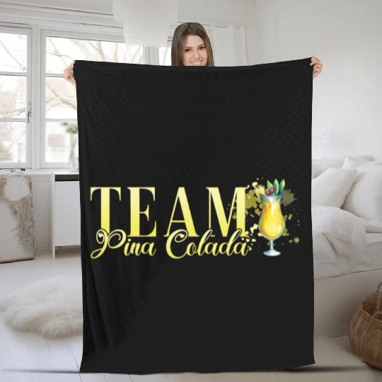 Team Pina Colada Cocktail Bartender Fleece Blankets