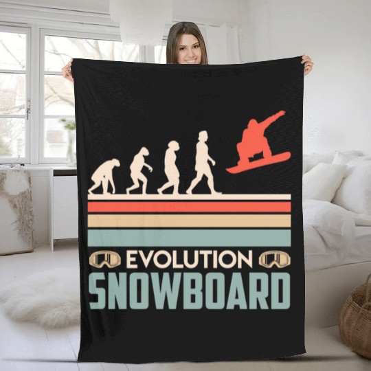 Evolution Snowboard Fleece Blankets Winter Park Snowboard