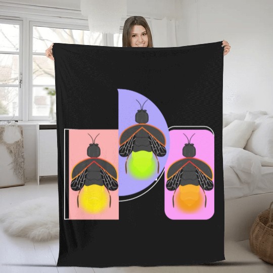 Glowing Firefly Fleece Blankets