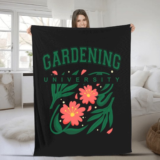 Gardening University Design Fleece Blankets