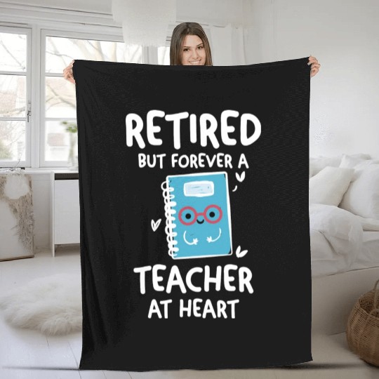 Retired Teacher Quotes Fleece Blankets